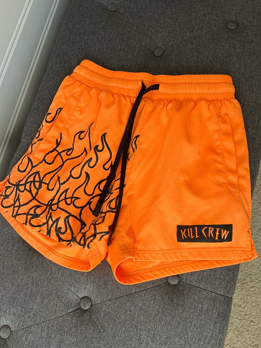 Kill Crew Orange Flame Shorts